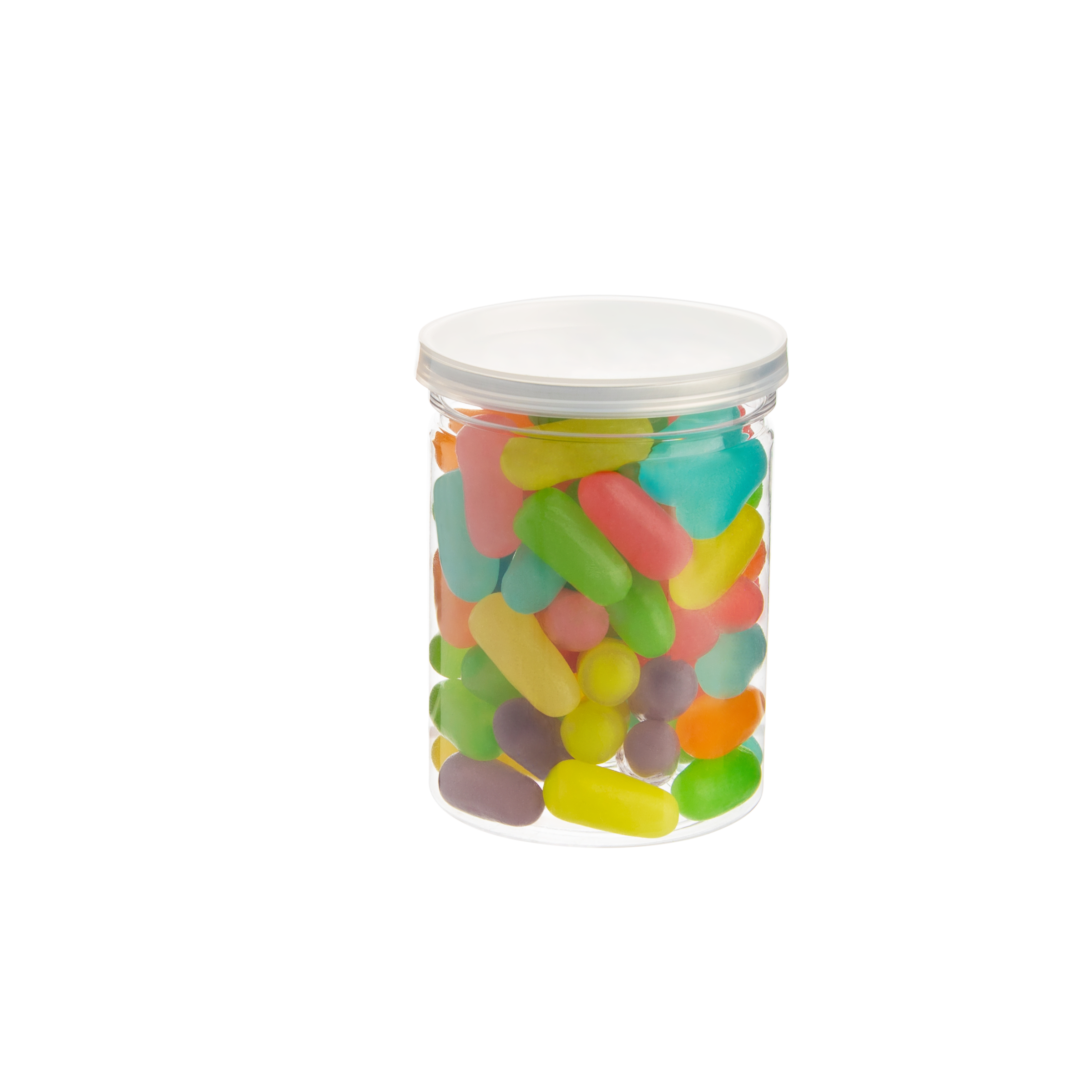 4 oz Round Clear Cans with Aluminum Peel-Off Seal and Snap-On Plastic Lid (200 Pack)